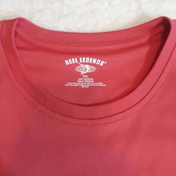 Mens Sz XXL Coral Fishing Reel Legends Logo Long Sleeve Lightweight Tee Shirt - Picture 7 of 8